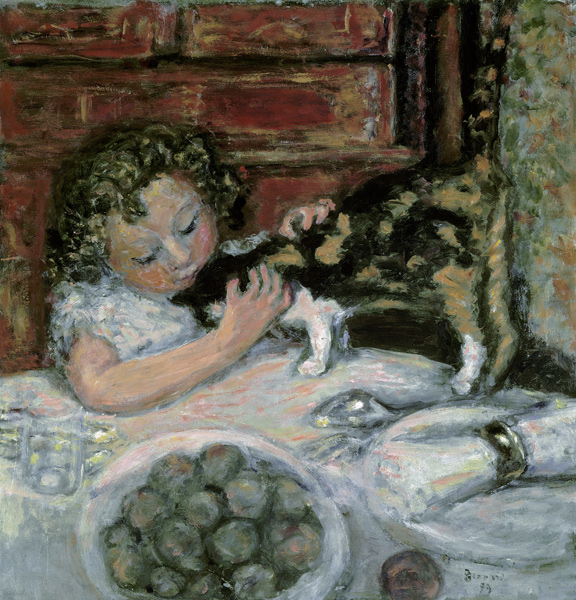 Little Girl with Cat à Pierre Bonnard