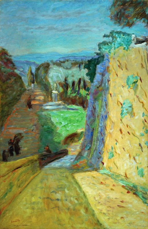 Paysage, l’allée au Cannet à Pierre Bonnard