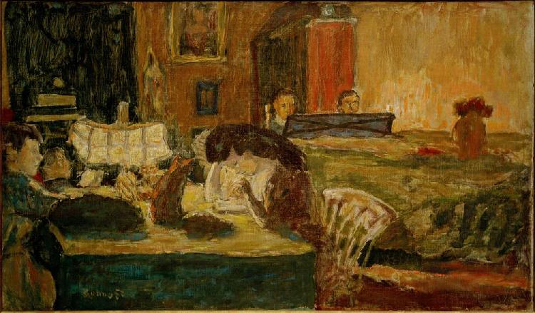 Der Abend im Salon (Familie Terrasse) à Pierre Bonnard