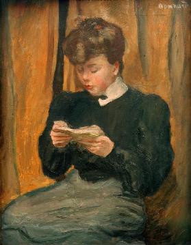 Woman reading a book