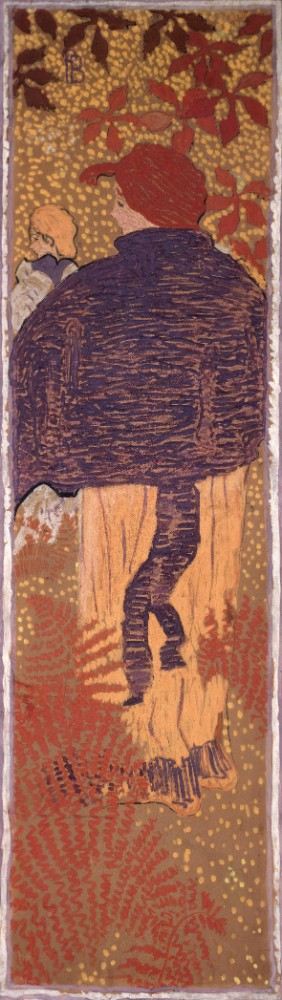 Woman in a Cape, one of four panels of Women in the Garden à Pierre Bonnard
