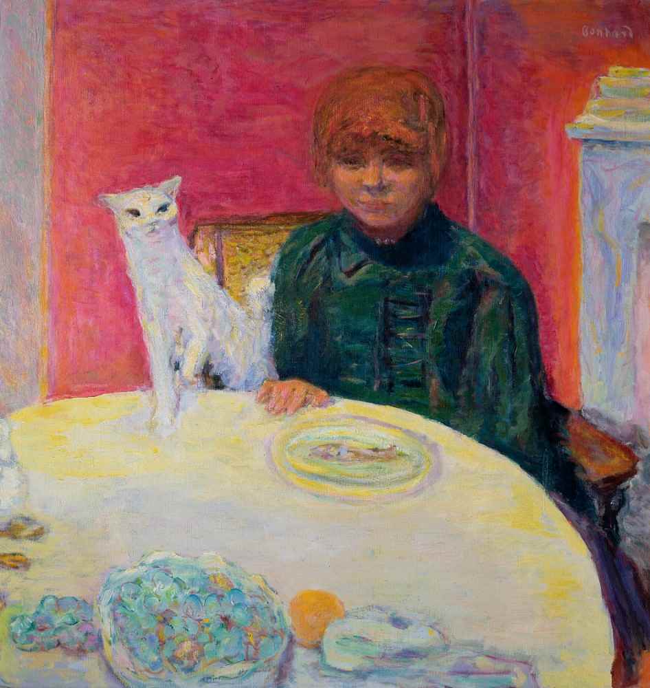 Woman with a Cat à Pierre Bonnard