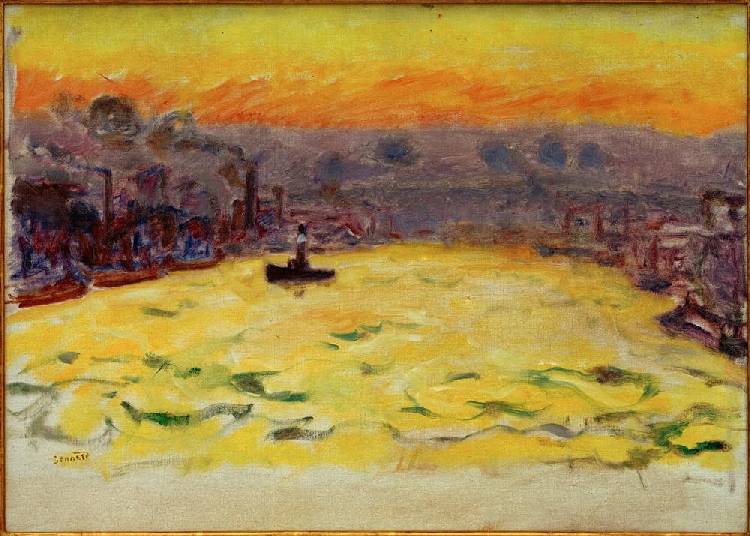 Le Port, soleil couchant à Pierre Bonnard