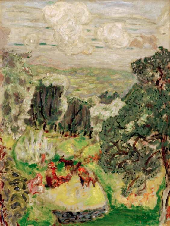 L'Oliveraie; Paysage aux Chèvres à Pierre Bonnard