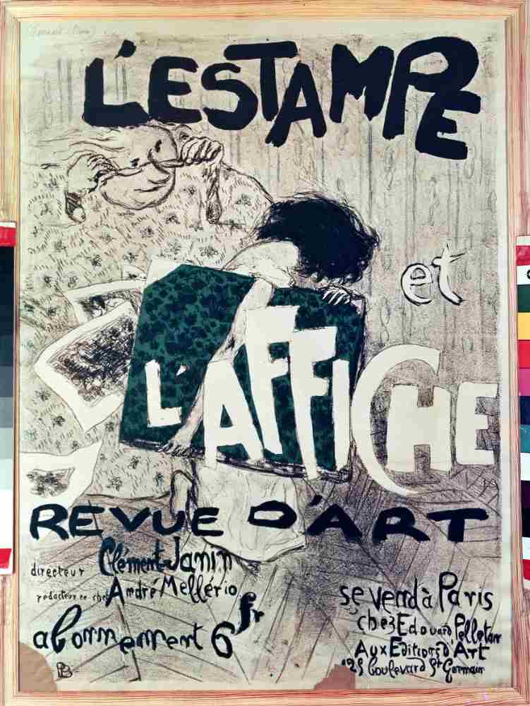 Poster advertising the LEstampe et lAffiche Revue dArt à Pierre Bonnard