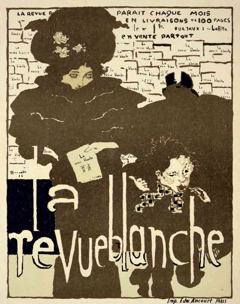 Reproduction of a poster advertising La Revue Blanche à Pierre Bonnard