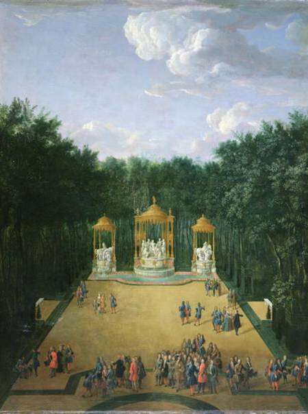 The Groves of the Baths of Apollo in the Gardens of Versailles à Pierre-Denis Martin