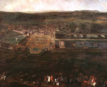 Louis XIV (1638-1715) hunting near the chateau of Fontainebleau à Pierre-Denis Martin