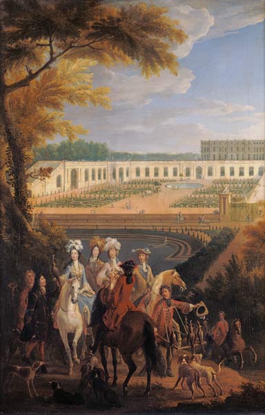 View of the Orangerie at Versailles à Pierre-Denis Martin