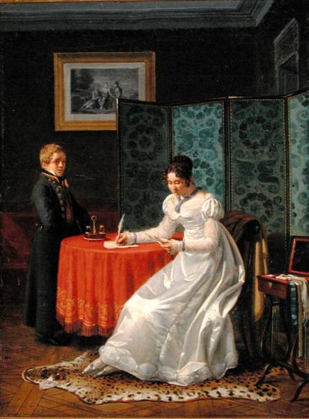 Woman Writing a Letter à Pierre Duval-Lecamus