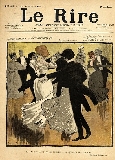 Dancing Couples, from the front cover of ''Le Rire'', 17th December 1898 (colout litho) à Pierre Georges Jeanniot