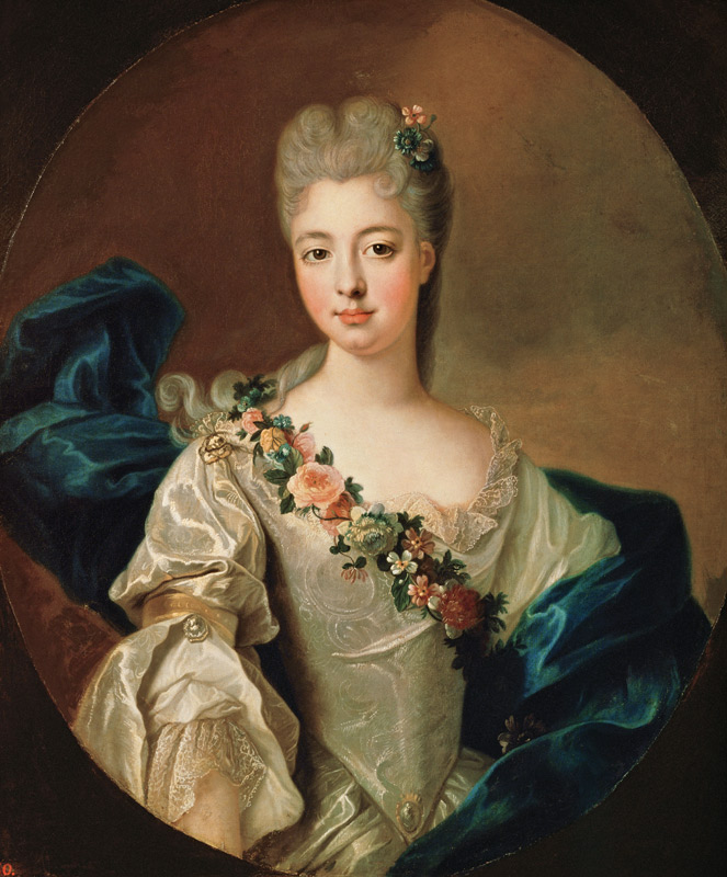 Portrait de Charlotte Aglae d'Orleans, vers 1720 à Pierre Gobert