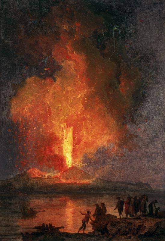 Mount Vesuvius Erupting à Pierre Jacques Volaire