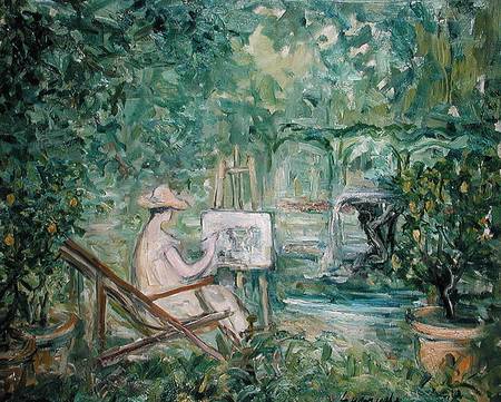 Woman Painting in a Landscape à Pierre Laprade