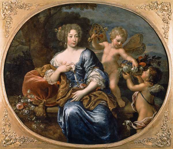 Portrait présumé de Francoise-Athenais de Rochechouart de Mortemart (1640-1707) Marquise de Mont à Pierre Mignard