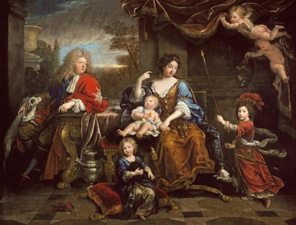 Le Grand Dauphin avec son épouse et ses enfants à Pierre Mignard