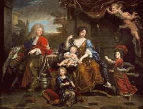 Le Grand Dauphin avec son épouse et ses enfants