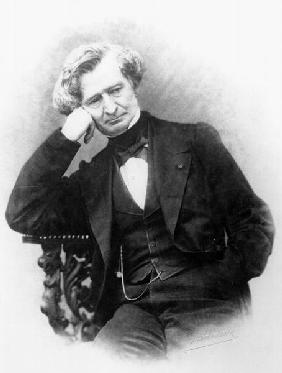 Portrait of Hector Berlioz (1803-69) (b/w photo) 