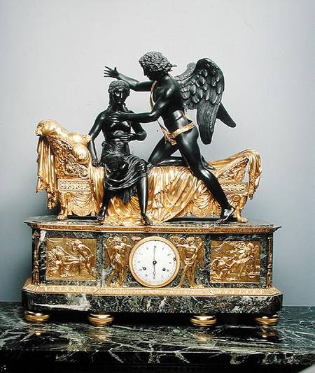 Cupid and Psyche Mantlepiece Clock à Pierre Philippe Thomire