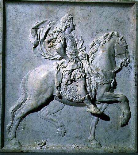 Louis XIV on Horseback, relief sculpture à Pierre  Puget