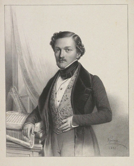 Portrait of the singer Gilbert-Louis Duprez (1806-1896) à Pierre Roch Vigneron