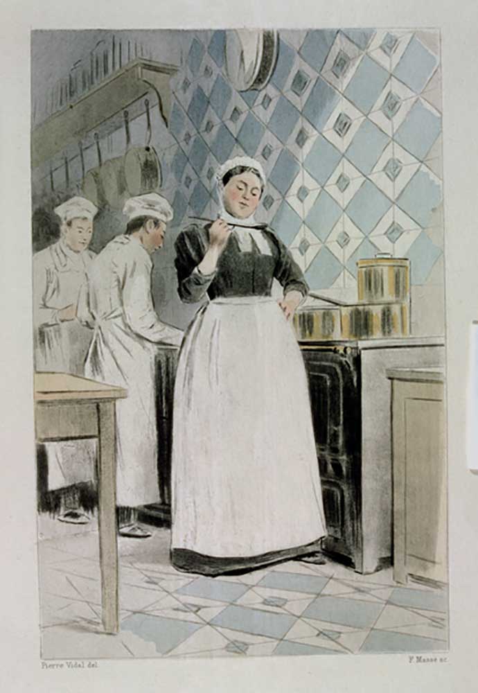 The Cook, from La Femme a Paris by Octave Uzanne, engraved by F. Masse, 1894 à Pierre Vidal