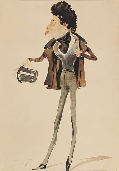 Caricature of Alexander Dumas Pere (1802-70) à Pierre Luc Charles Ciceri