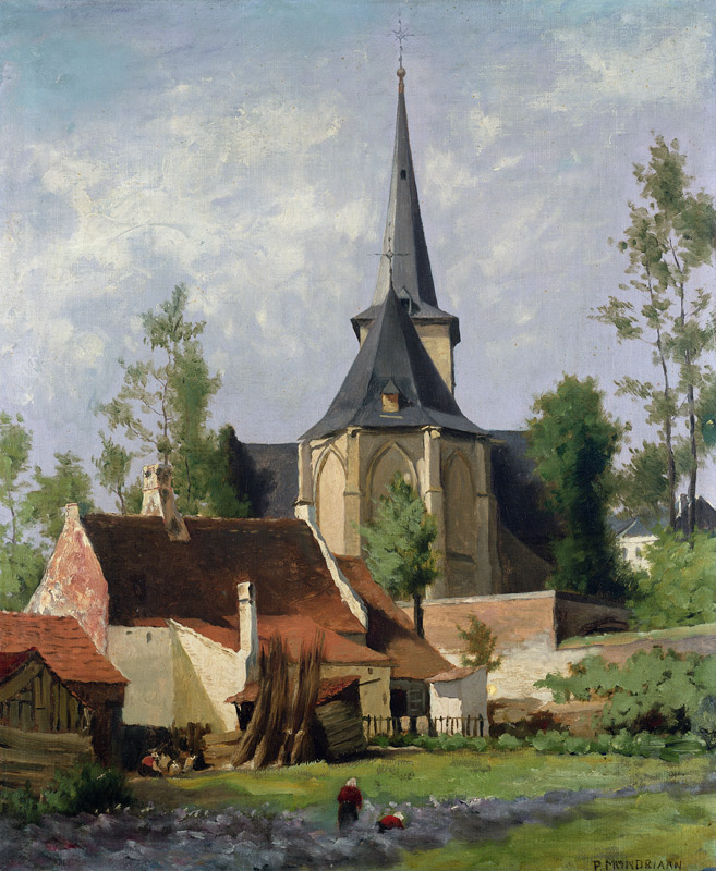 Church Seen from the Rear à Piet Mondrian