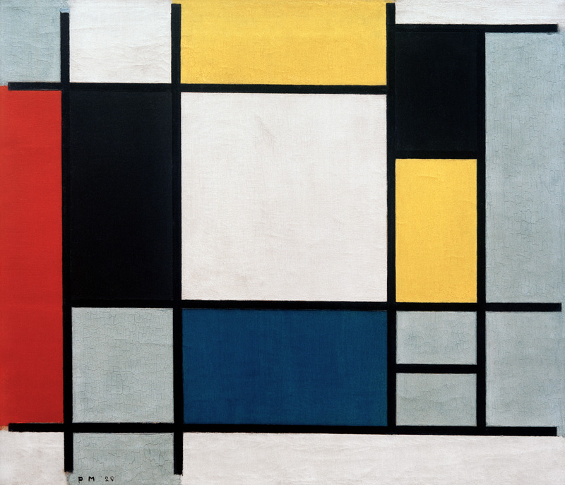 Composition with Yellow, Red, Black, Blue and Grey à Piet Mondrian