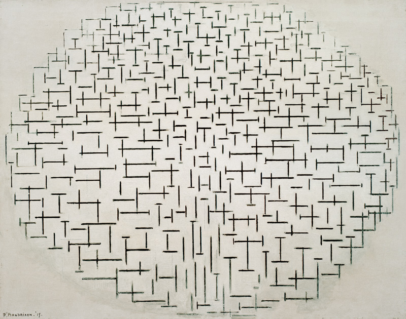 Composition in b&w à Piet Mondrian