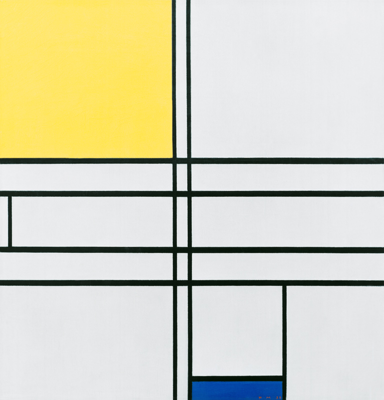 Composition C; Blue yellow/1936 à Piet Mondrian