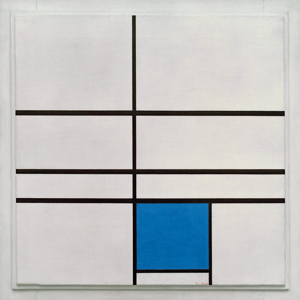 Composition with blue/ 1935 à Piet Mondrian