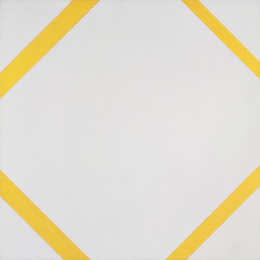Lozenge Composition with Four Yellow Lines à Piet Mondrian