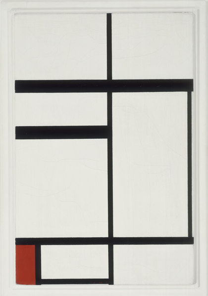 Komposition mit Rot, Schwarz und Weiß à Piet Mondrian