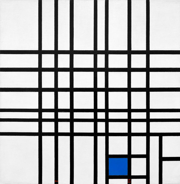 Composition Nr. 12; blue/1937-42 à Piet Mondrian