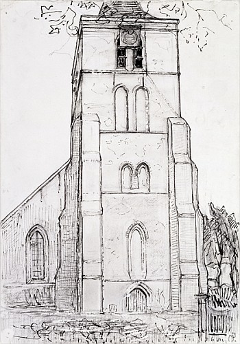 Church Tower at Domburg à Piet Mondrian