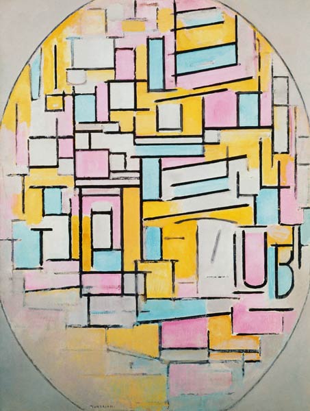 Composition in Oval with Colour Planes 2 à Piet Mondrian