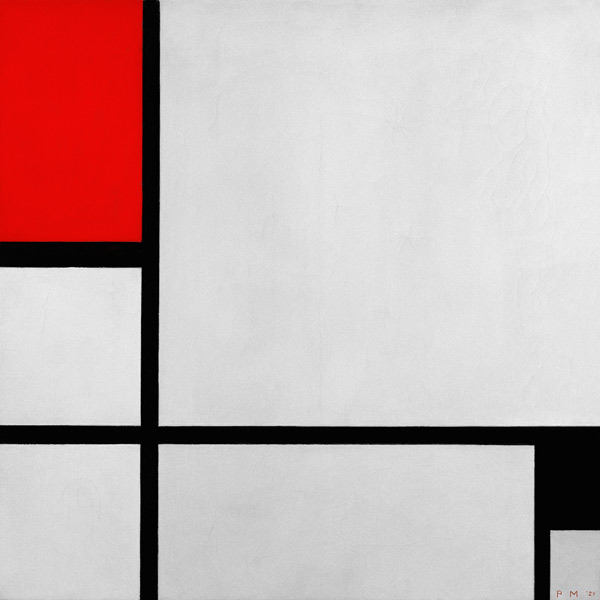 Composition Red And Black à Piet Mondrian