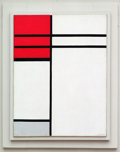 Composition (A) in Red and White à Piet Mondrian