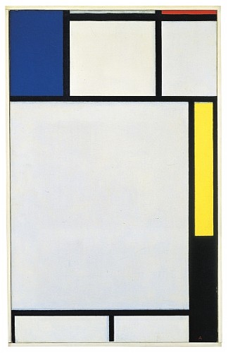Composition with blue à Piet Mondrian