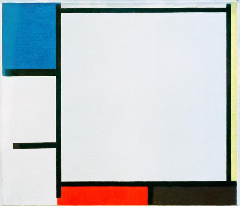Composition with blue… à Piet Mondrian