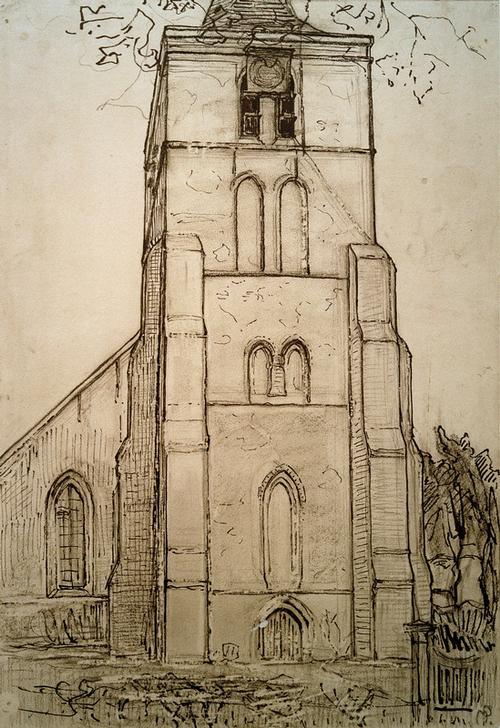 Church in Domburg à Piet Mondrian