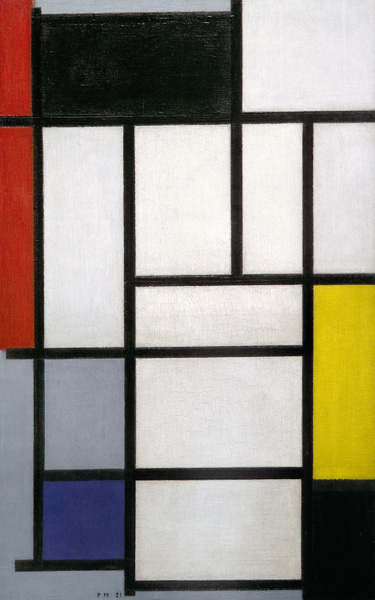 Composition with Red, Black, Yellow, Blue and Grey à Piet Mondrian