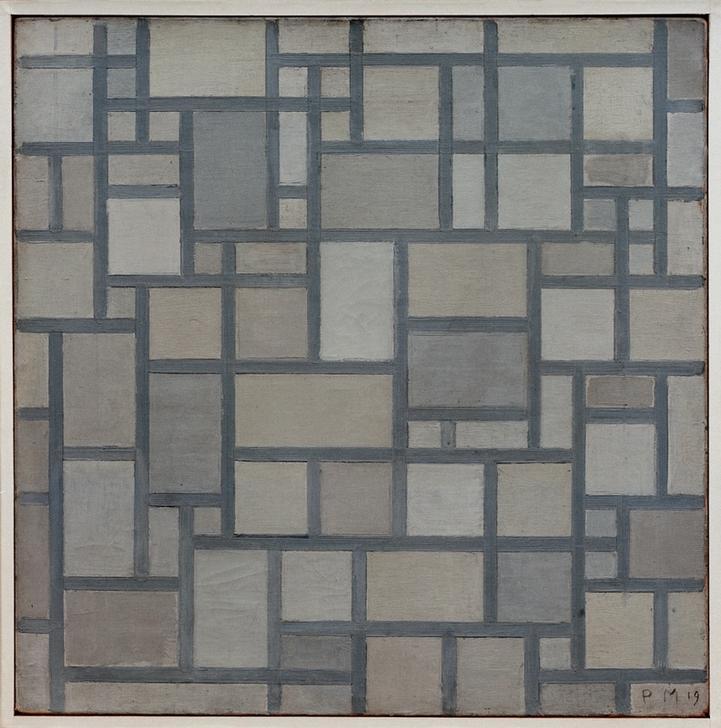 Composition With Lattice à Piet Mondrian