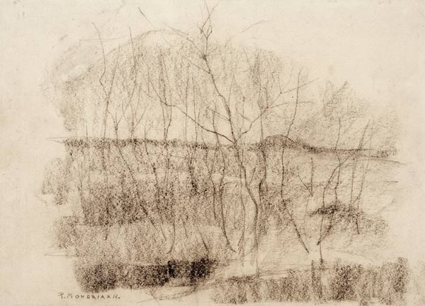 Landscape with trees à Piet Mondrian