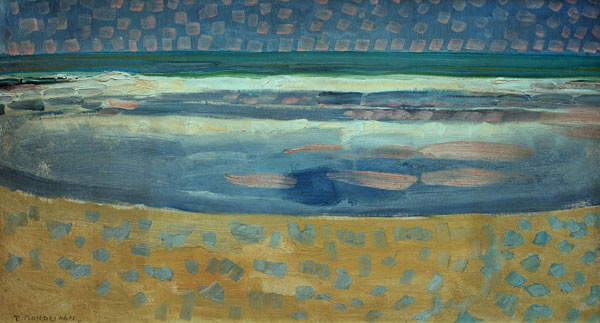 Sea at sunset à Piet Mondrian