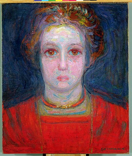 Portrait of a Girl in Red à Piet Mondrian