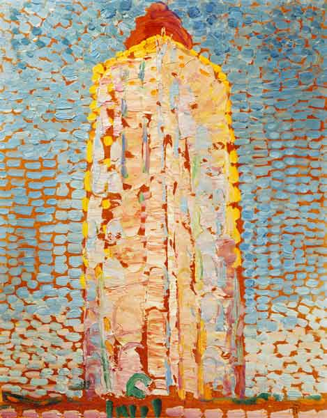 Leuchtturm (in Westkapelle?) à Piet Mondrian