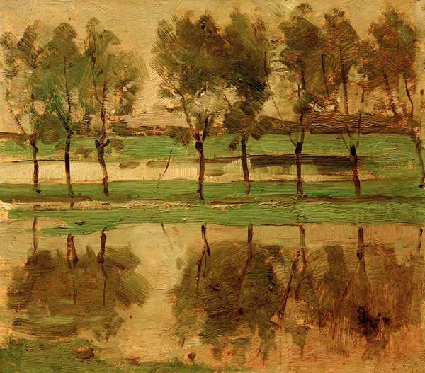 Willow Trees With Sun à Piet Mondrian