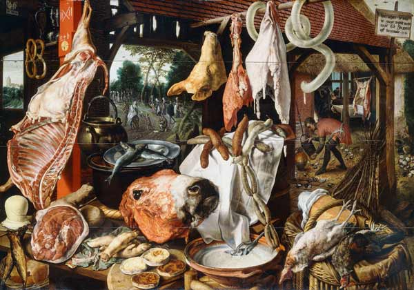 Butcher's Stall with the Flight into Egypt à Pieter Aertsen